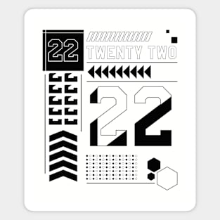 22 || Special Number || Sportswear | twenty two || Bk Magnet